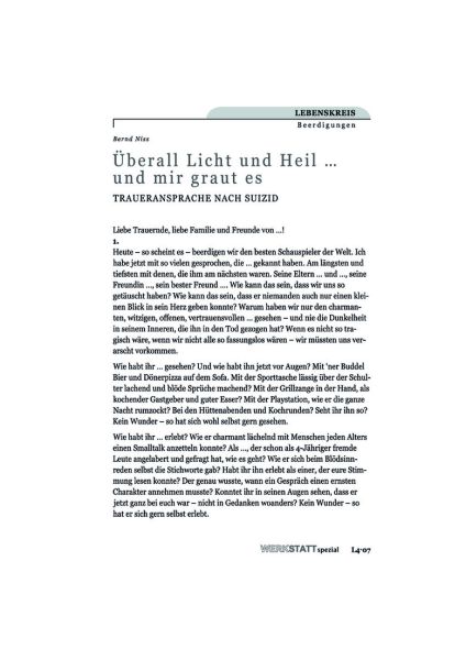 Überall Licht und Heil ... und mir graut es