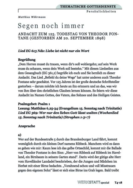 Segen noch immer