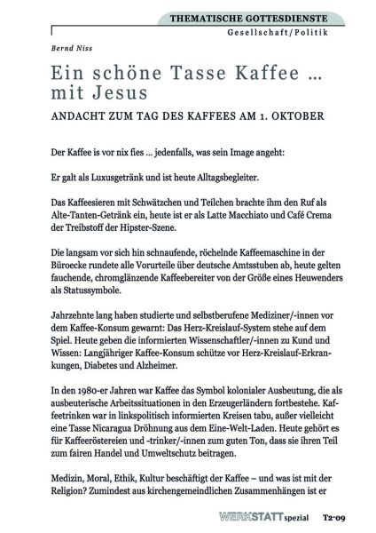 Ein schöne Tasse Kaffee ... mit Jesus