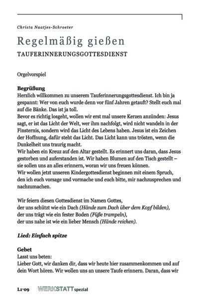 Regelmäßig gießen