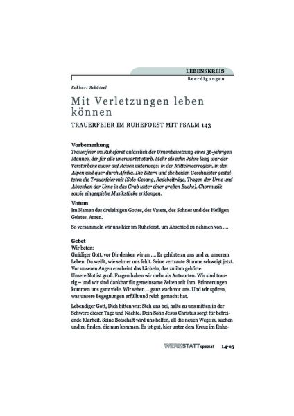 Mit Verletzungen leben können