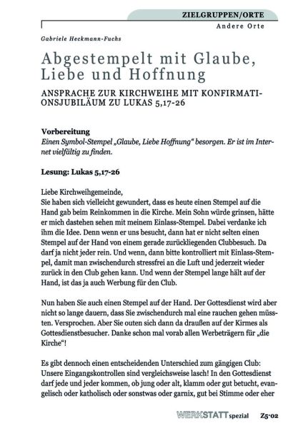 Abgestempelt mit Glaube, Liebe und Hoffnung
