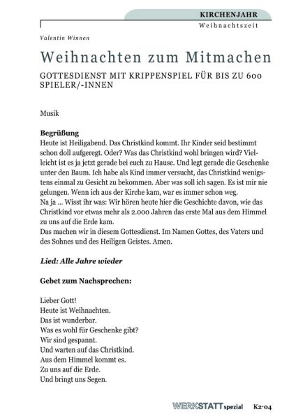 Weihnachten zum Mitmachen