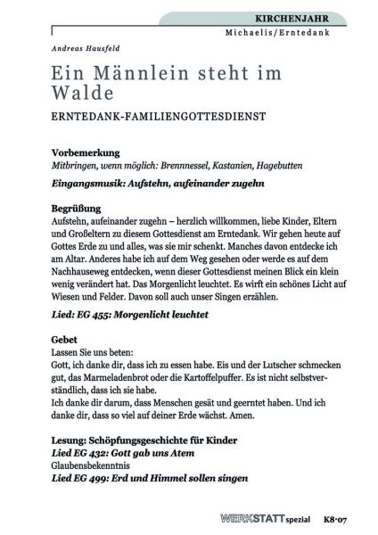 Ein Männlein steht im Walde Ein Männlein steht im Walde