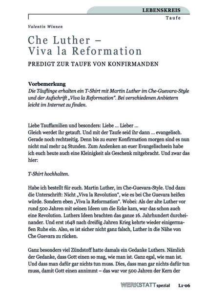 Che Luther - Viva la Reformation