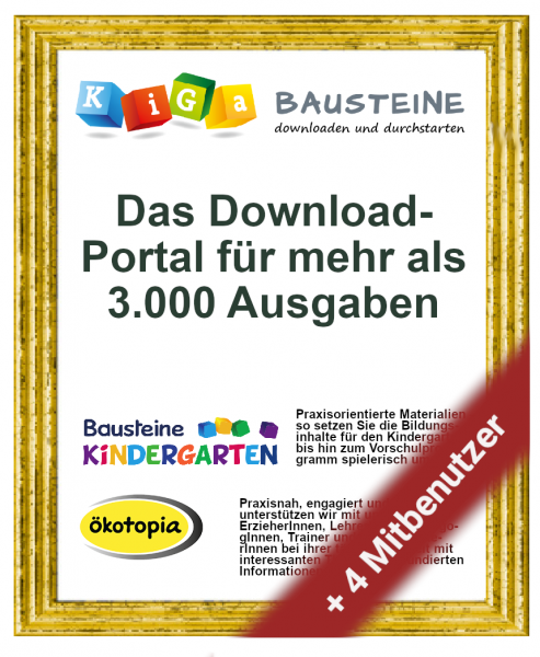 Mitgliedschaft bei KiGa-Bausteine (Kindergarten-Paket / 1.000 Credits)