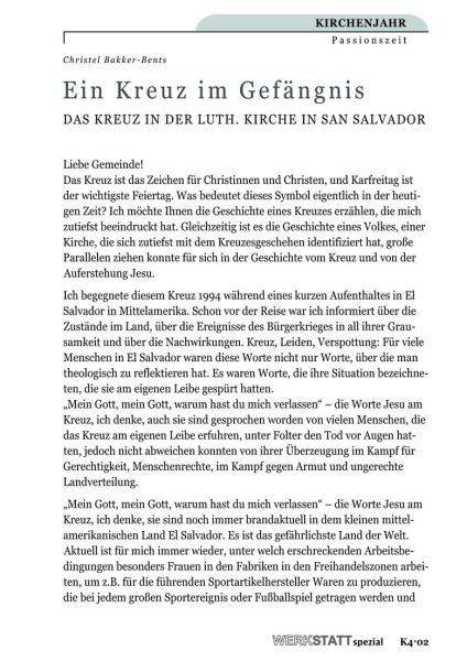 Ein Kreuz im Gefängnis
