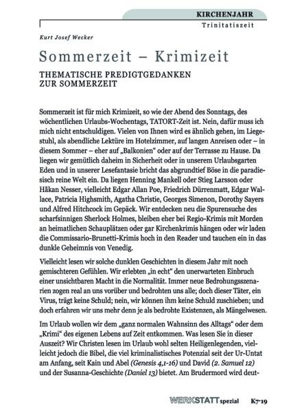 Sommerzeit - Krimizeit