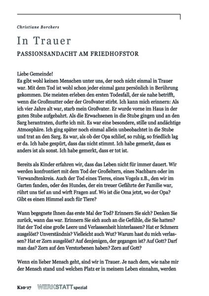 In Trauer