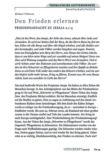 Den Frieden erlernen