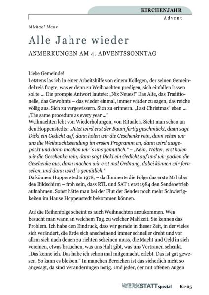 Alle Jahre wieder