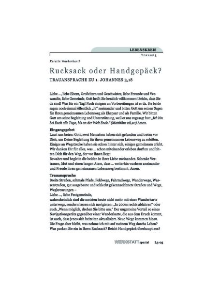 Rucksack oder Handgepäck?